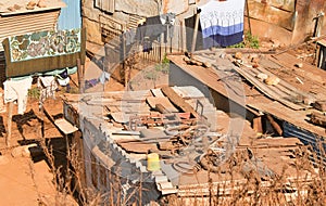Shanty town living and homes of some of words poorest people in Soweto South Africa, August 15 2007