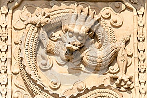 Relief at Emperor Shun Tomb Soenic Spot. a famous historic site in Yuncheng, Shanxi, China. photo