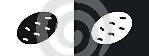 shaobing icon linear graphics set vector in black