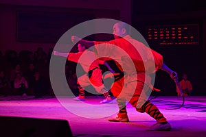 Shaolin Kung Fu Demonstration by young apprentices at the Shaolin Temple