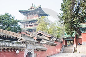 Shaolin Temple in Dengfeng, Henan, China. It is part of UNESCO World Heritage Site - Historic Monuments of Dengfeng.