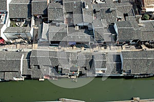 Shaoxing - watertown view from bird's eye view