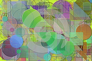 Shape abstract, pattern texture or background. Creative, circle, generative & repeat.