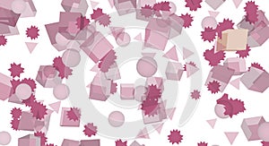 Shape abstract, pattern texture or background. Smooth, messy, ellipse & triangle.