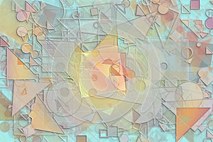 Shape abstract, pattern texture or background. Template, illustration, oval & painting.