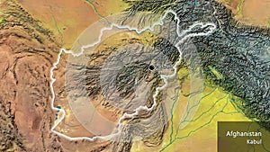 Tvar z afghánistán.. topografické. etikety 
