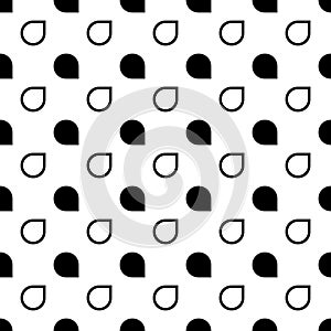 Shape background seamless pattern black color