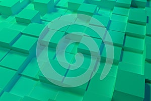 Shape composition, geometric structure, block or cube for design texture, background. Colorful 3D rendering