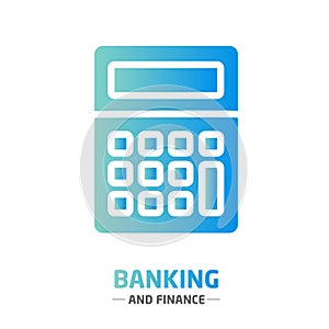 Shape design finance icon banking calculator
