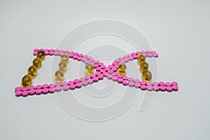 Shape of DNA made from pills