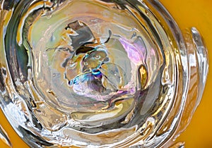 Shape in glassware create an abstract image