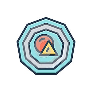 Color illustration icon for Shape, size and magnitude