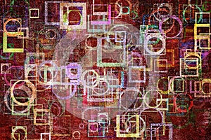 Shape illustrations background abstract, pattern texture. Color, surface, emboss & paper.