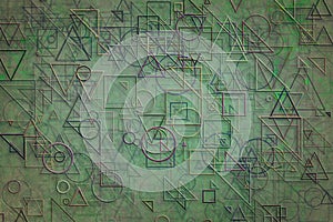 Shape illustrations background abstract, pattern texture. Oval, ellipse, emboss & generative.