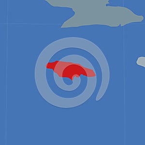 Shape of the Jamaica in context of neighbour.