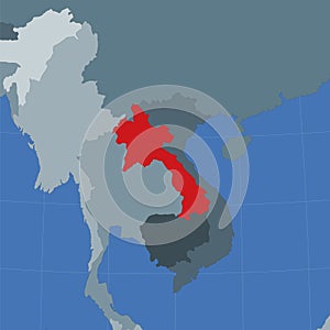 Shape of the Laos in context of neighbour.