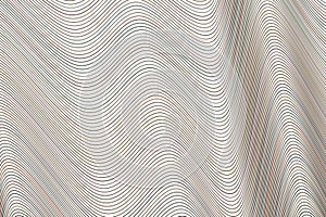 Shape of line, curve & wave, abstract geometric background pattern. Repeat, texture, surface & drawing.