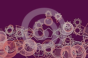 Shape of mixed, abstract background pattern. Template, hexagon, repeat & style.