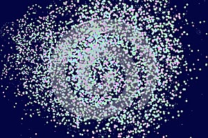 Shape of motion, particle or random, abstract background pattern. Vector, white, canvas & web.