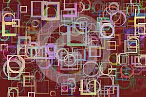 Shape pattern artistic abstract background. Messy, web, emboss &