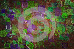 . Shape, pattern, color, drawing, style & bubble.