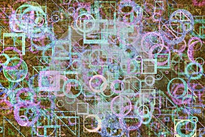 . Shape, pattern, oval, generative, canvas & circle.