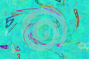 Shape pattern, wallpaper or texture background. Random, motion, symbol & canvas.