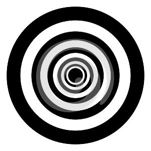 Shape with rotation, tiwrl effect Geometric abstract spiralling design element