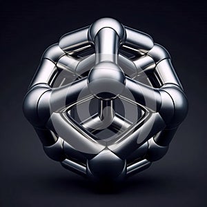 A shape-shifting dodecahedron, AI generated image