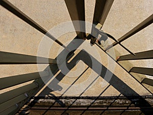 Shape and shodow of iron gate photo