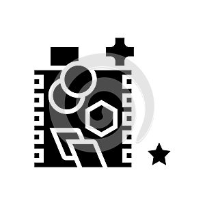 shape sorting glyph icon vector illustration