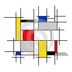 Abstract painting on white background photo