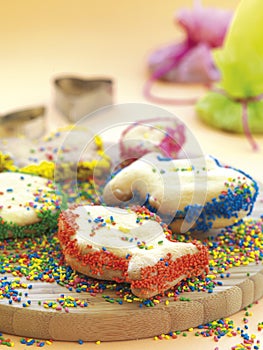 Shaped biscuits for a party