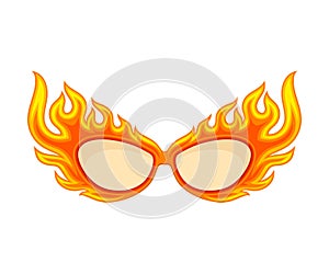 Shaped Glasses as Carnival or Party Attribute Vector Illustration