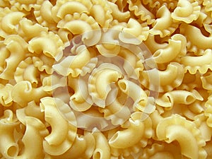 Shaped pasta background.