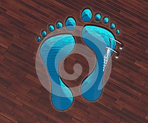 Shaped pool footstep