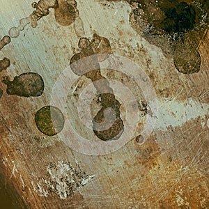 Shapeless spots on the metal surface