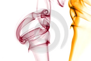 Colored smoke shapes photo