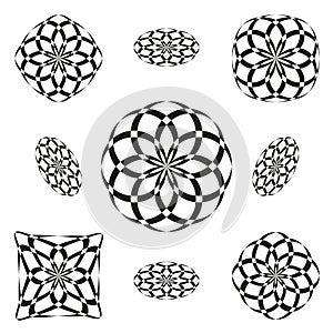 9 shapes in roseta style photo