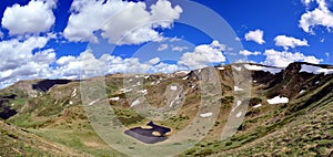 Shar mountain lake panorama photo