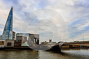 The Shard and the London Bridge photo