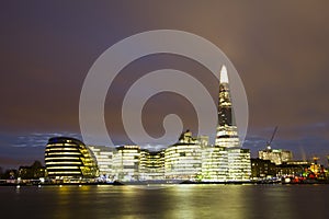 The Shard in London at dusk