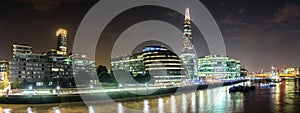 The Shard in London at  night