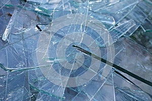 shards of glass transparent broken pieces abstract material background