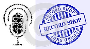 Shards Mosaic Podcast Icon with Record Shop Distress Seal