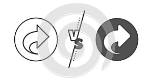 Share arrow line icon. Link Arrowhead. Vector