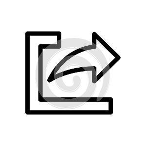 share arrow vector line icon