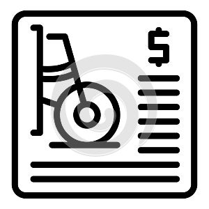 Share bike icon outline vector. Parking system