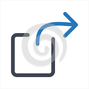 Share box icon. Vector and glyph