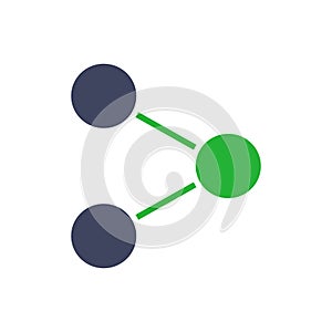 Share button colored icon. Feedback, social network activity, testimonial symbol